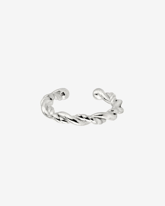 Curly Twist Ear Cuff Argento