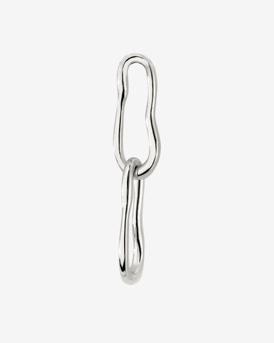 Blending Duo Oval Hoop Set Baby Argento
