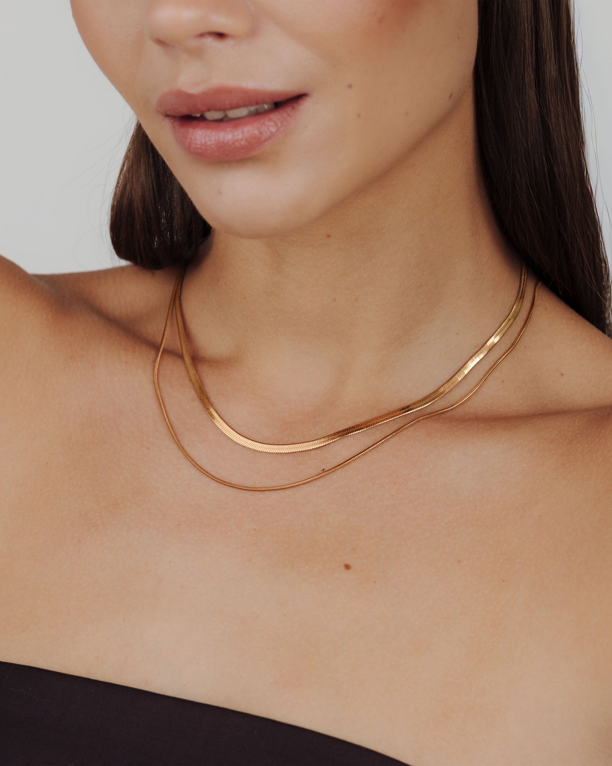 Snake Chain Double Collana Oro Rosa