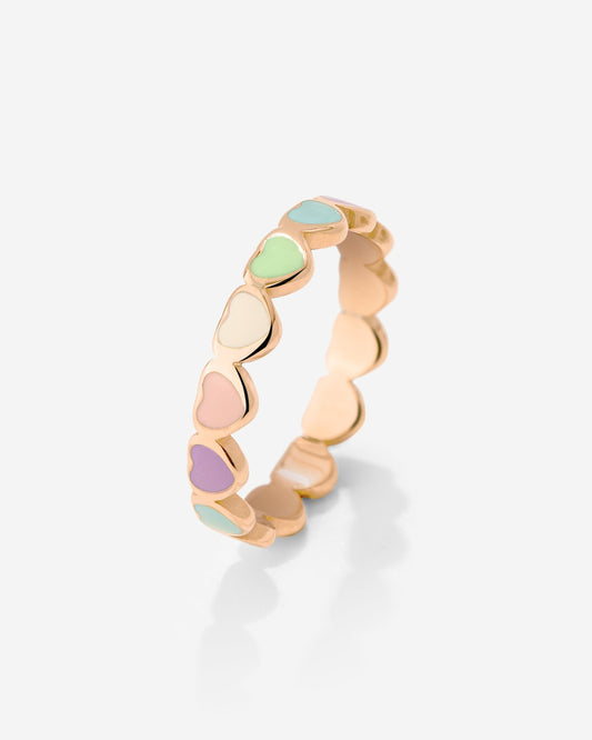 Pastel Hearts Anello Oro Rosa