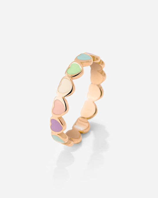 Pastel Hearts Anello Oro Rosa