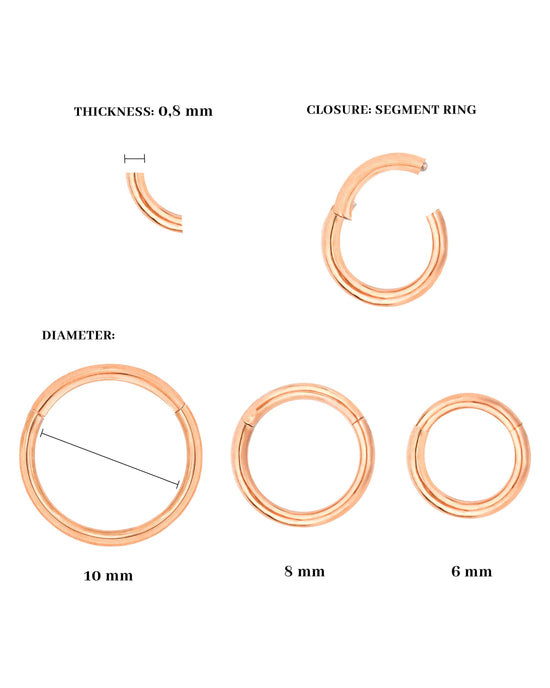 Basic Click Piercing Oro Rosa