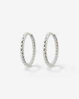 Twisted Hoops Medium Argento