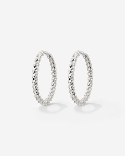 Twisted Hoops Medium Argento