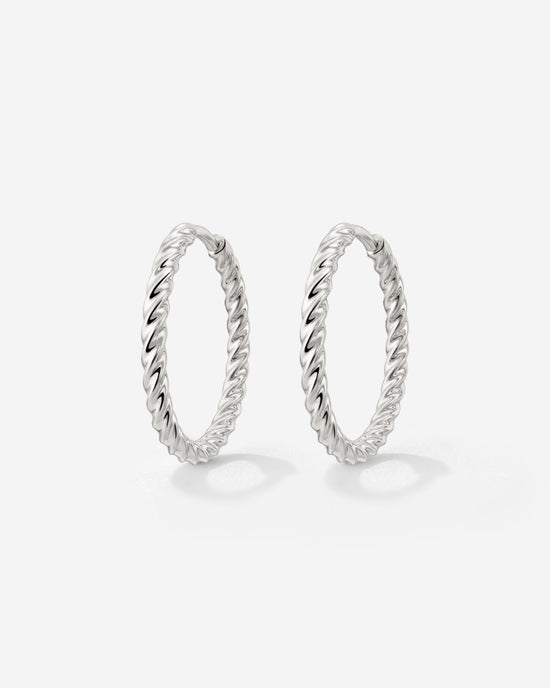 Twisted Hoops Medium Argento