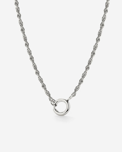 Rope Chain Charm Collana Argento