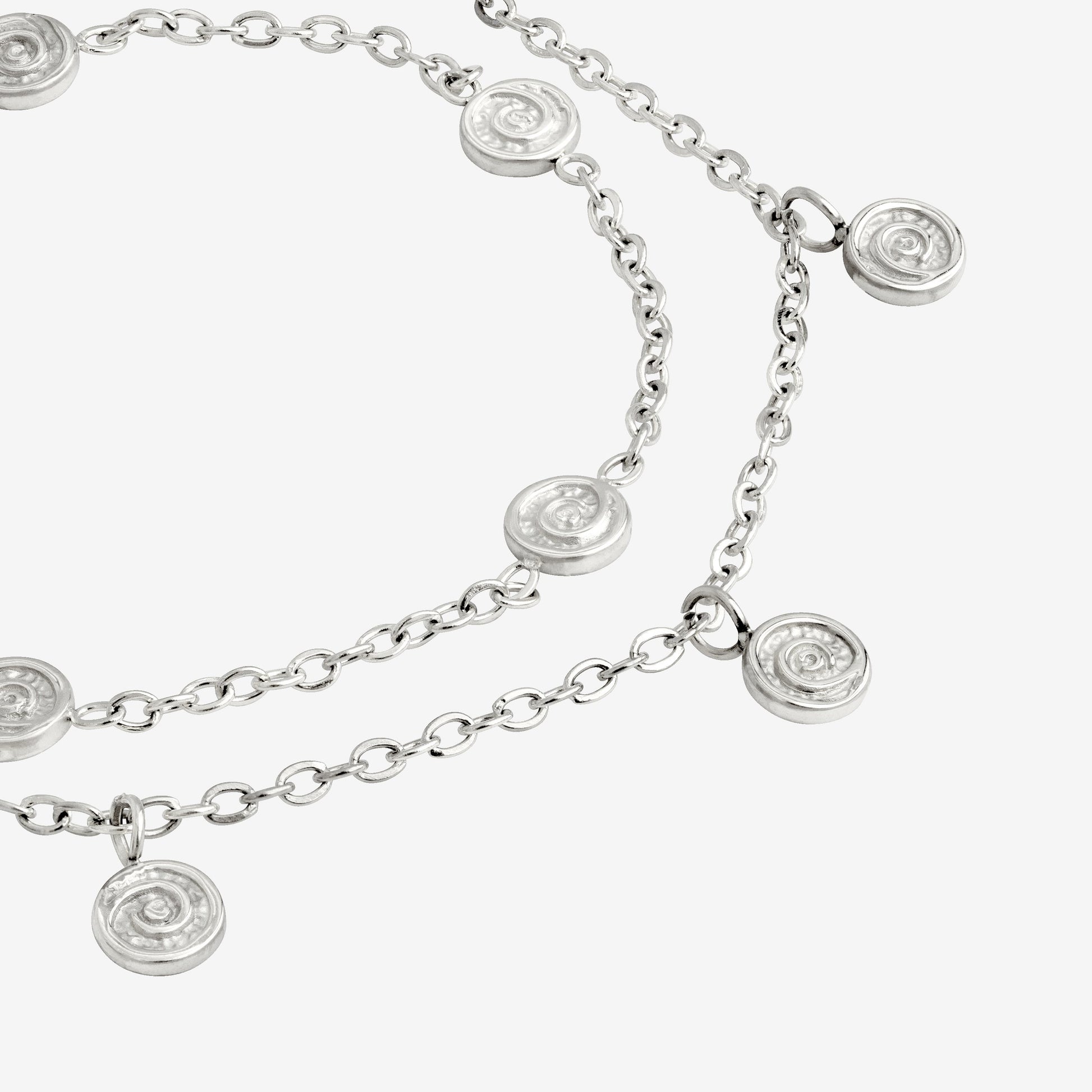 Swirl'n Double Cavigliera Argento