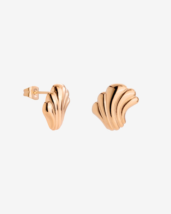Simple Wave Orecchini Oro Rosa