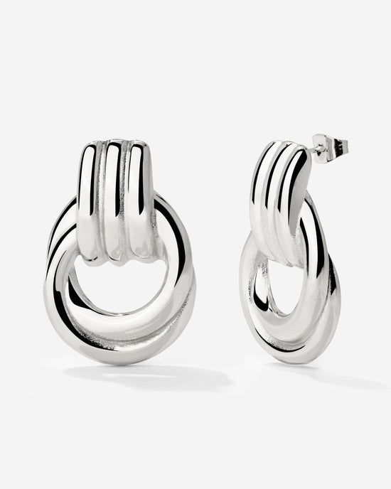 Infinity Loop Orecchini Argento