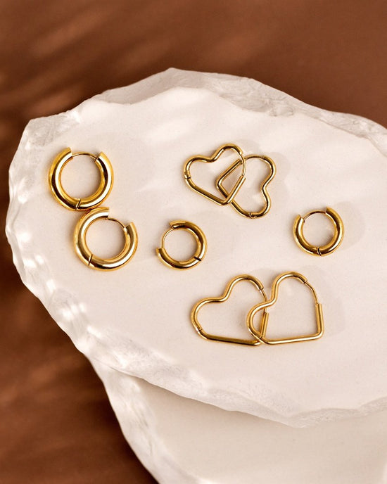 Chunky Lover Hoop Set Small Argento