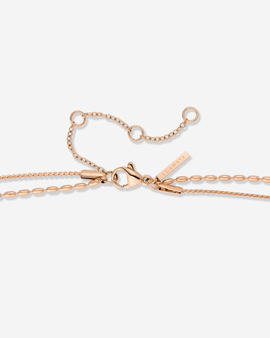 Droplet Double Collana Oro Rosa