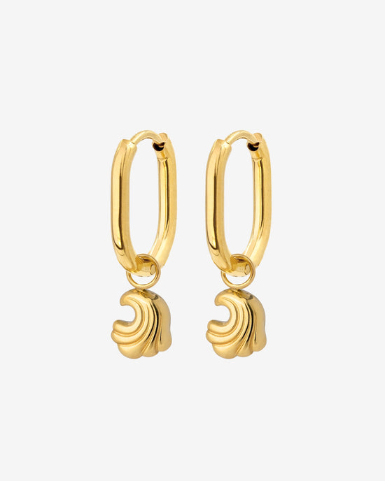 Curvy Wave Oval Hoop Set Baby Oro