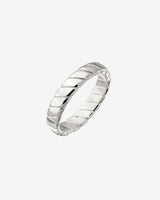 Flat Stripe Anello Argento