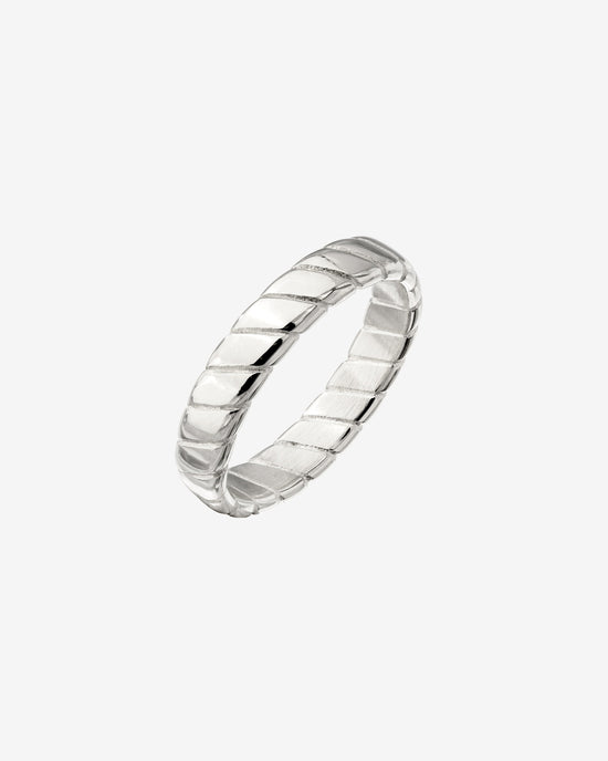 Flat Stripe Anello Argento
