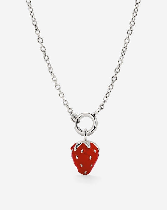 Strawberry Classic Chain Collana Set Argento