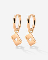 Heart Ace Hoop Set Small Oro Rosa