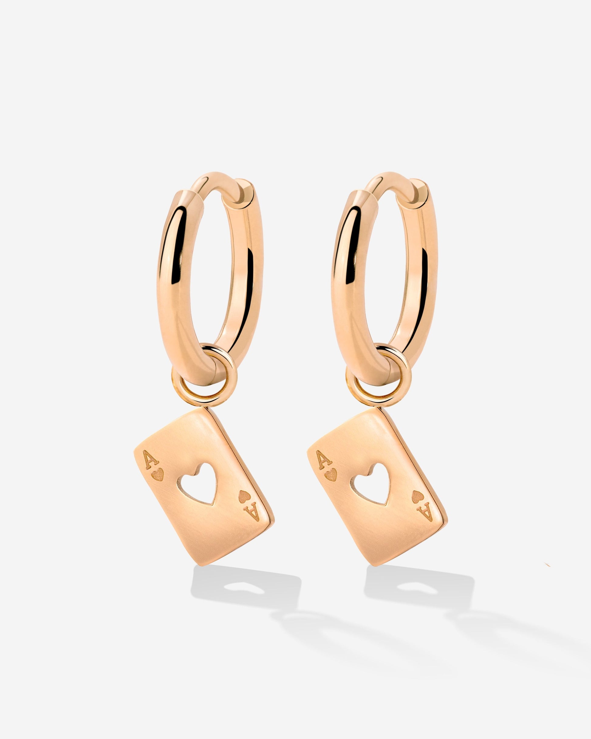Heart Ace Hoop Set Small Oro Rosa