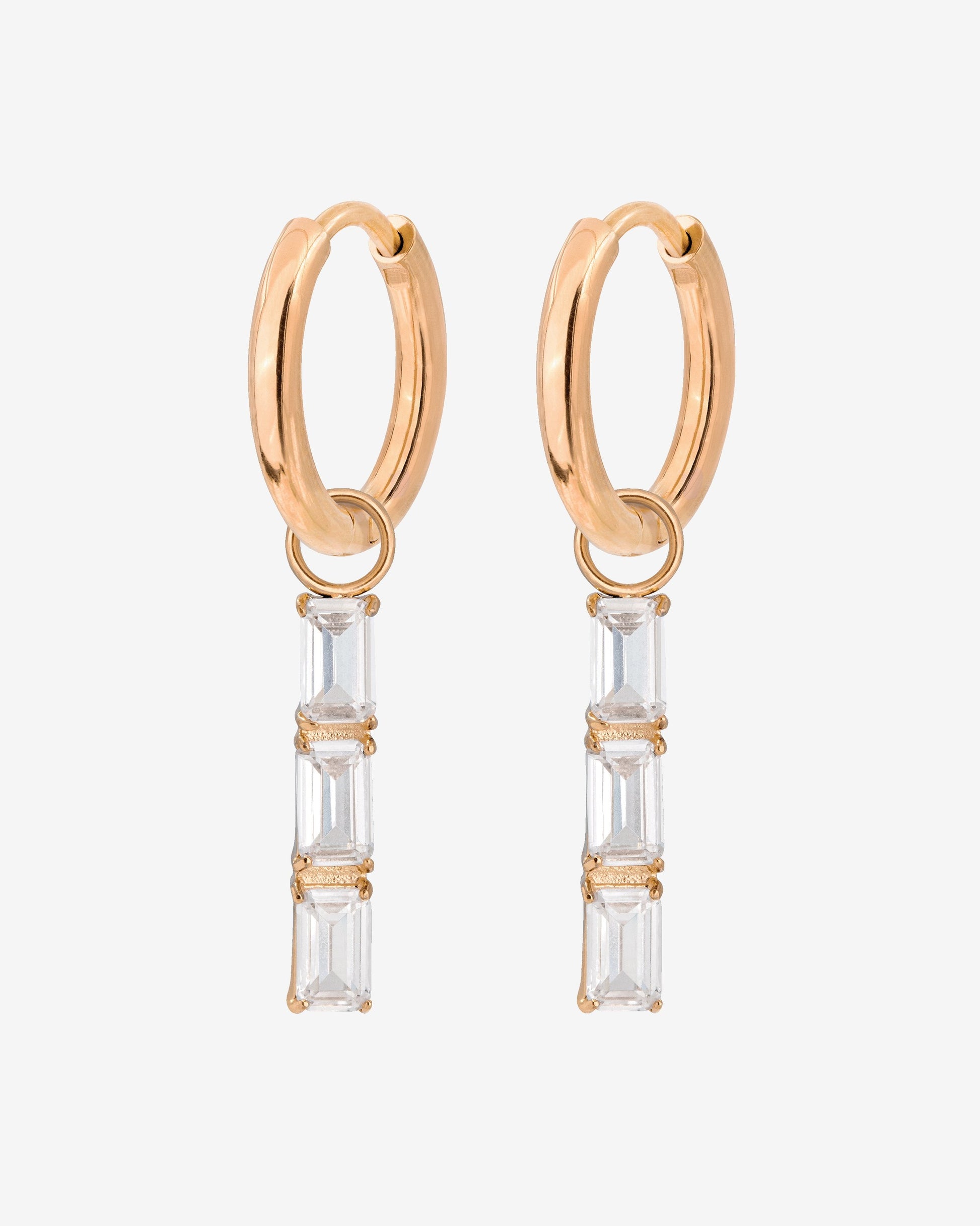 Baguette Bundle Hoop Set Small Oro Rosa