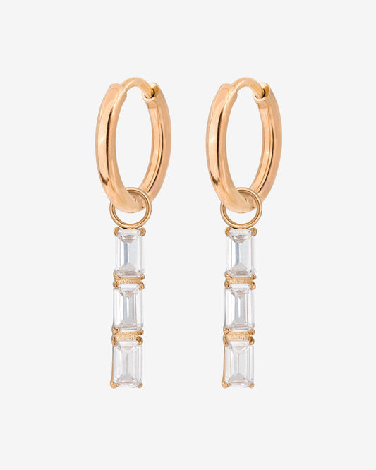 Baguette Bundle Hoop Set Small Oro Rosa
