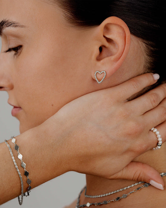 Heart of Gold Orecchini Argento