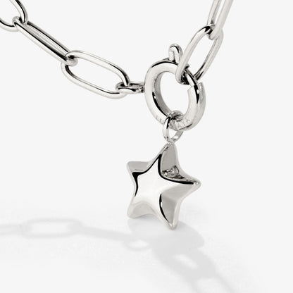 Nova Oval Links Collana Set Argento