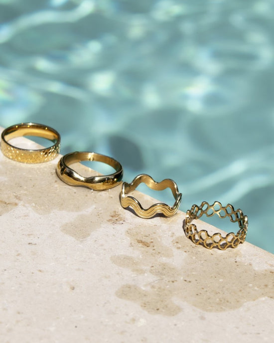 Wave after Wave Anello Oro