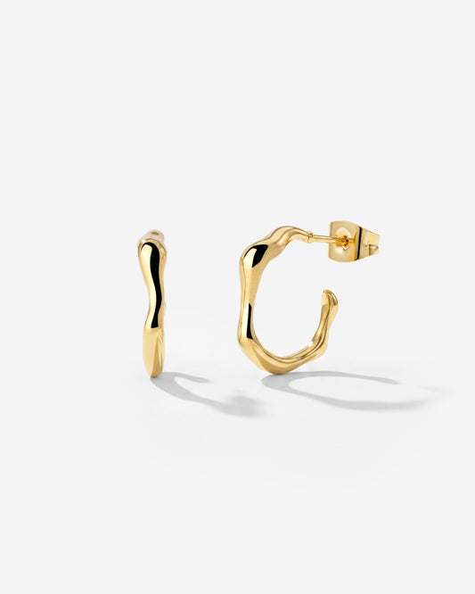 Solar Wave Hoop Studs Small