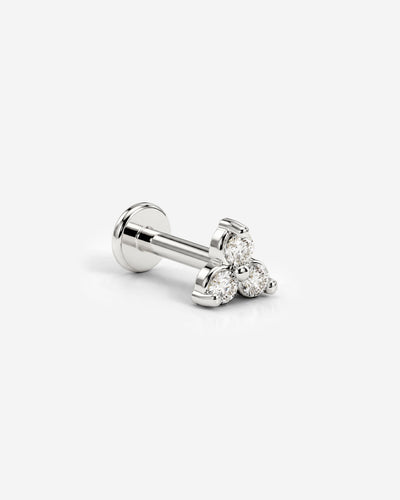 Sparkle Piercing Stud Argento