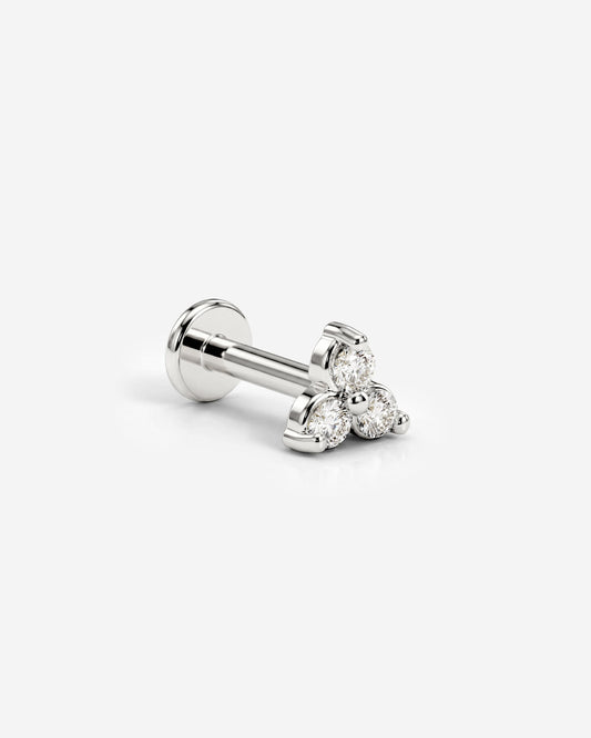 Sparkle Piercing Stud Argento