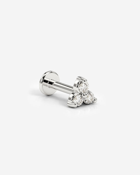 Sparkle Piercing Stud Argento
