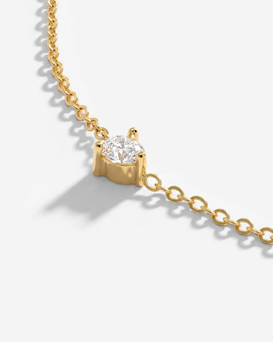 Solitaire Stone Choker Oro