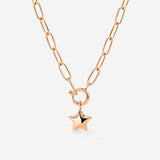 Nova Oval Links Collana Set Oro Rosa
