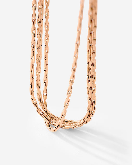 Cascade Layer Collana Oro Rosa