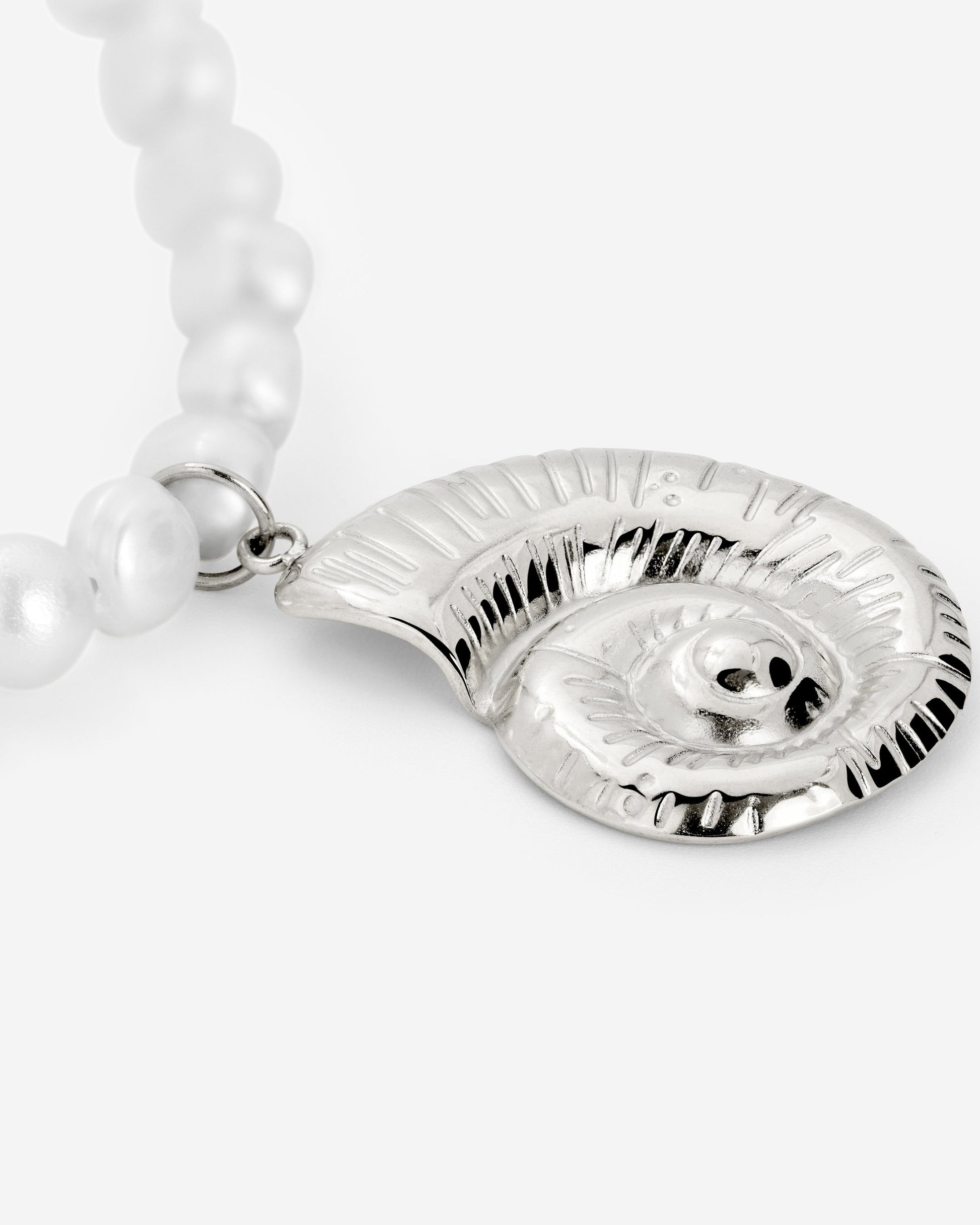 Ammonite Pearl Collana Argento