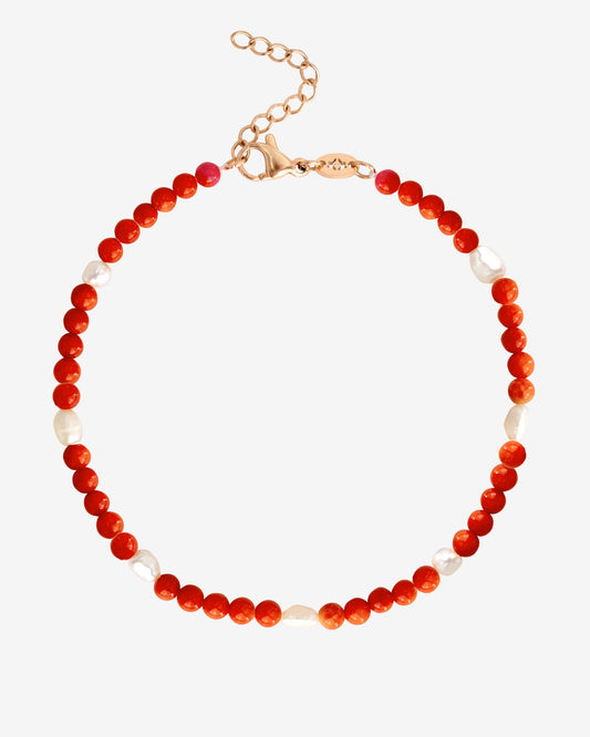 Coral Color Cavigliera Oro Rosa
