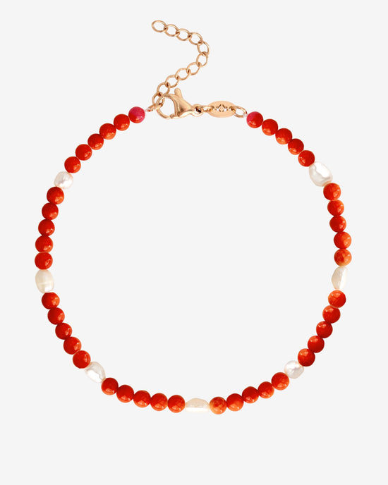 Coral Color Cavigliera Oro Rosa
