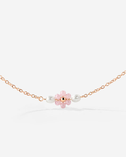 Pretty Pink Daisy Collana Oro Rosa