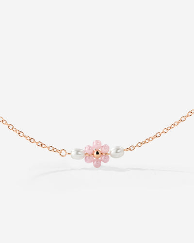 Pretty Pink Daisy Collana Oro Rosa