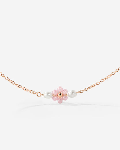 Pretty Pink Daisy Collana Oro Rosa