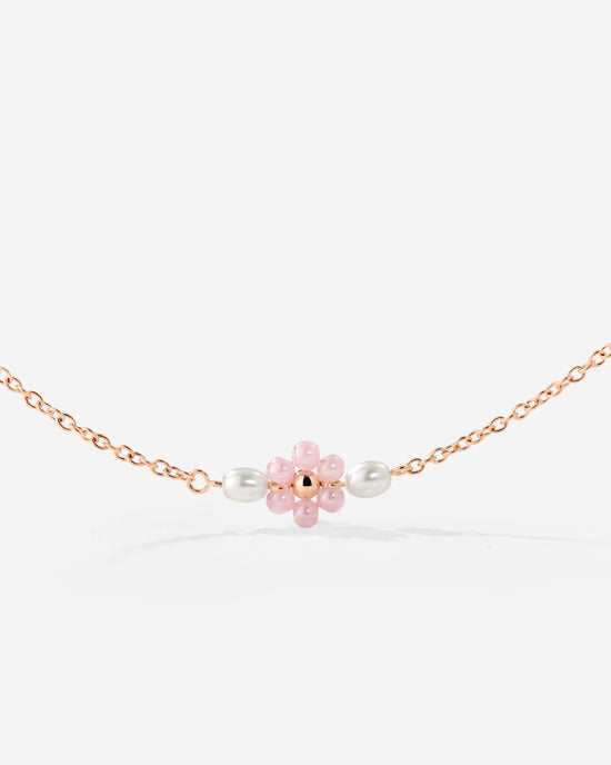 Pretty Pink Daisy Collana Oro Rosa