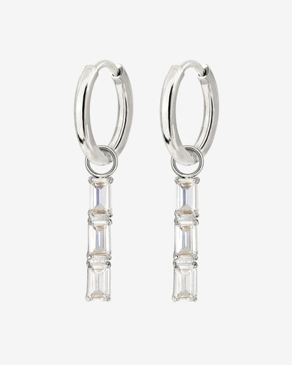 Baguette Bundle Hoop Set Small Argento
