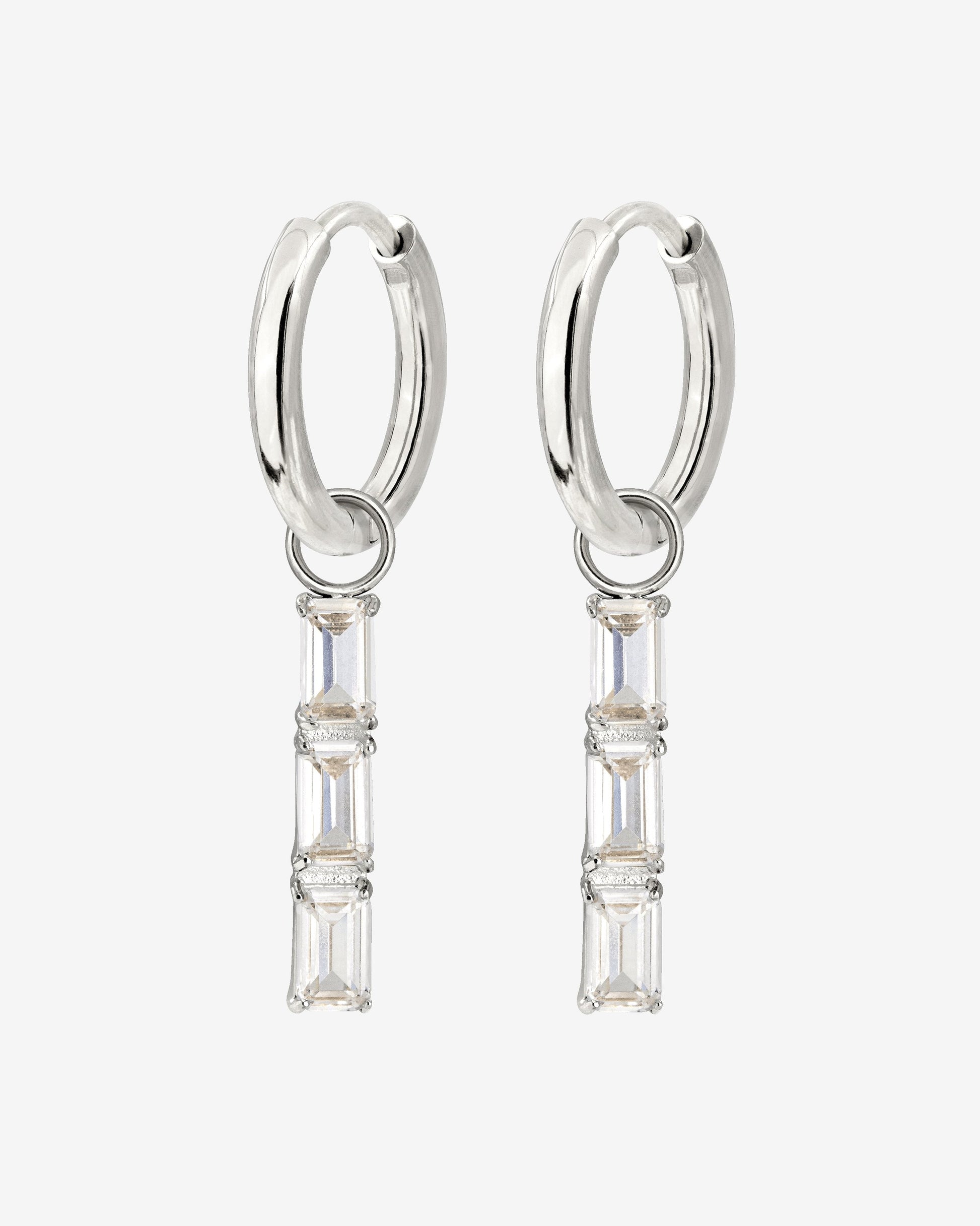Baguette Bundle Hoop Set Small Argento