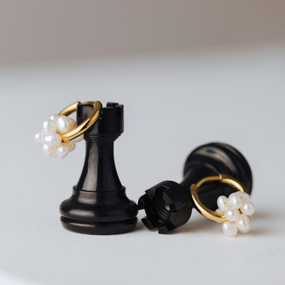 Pearl Cluster Orecchini Oro