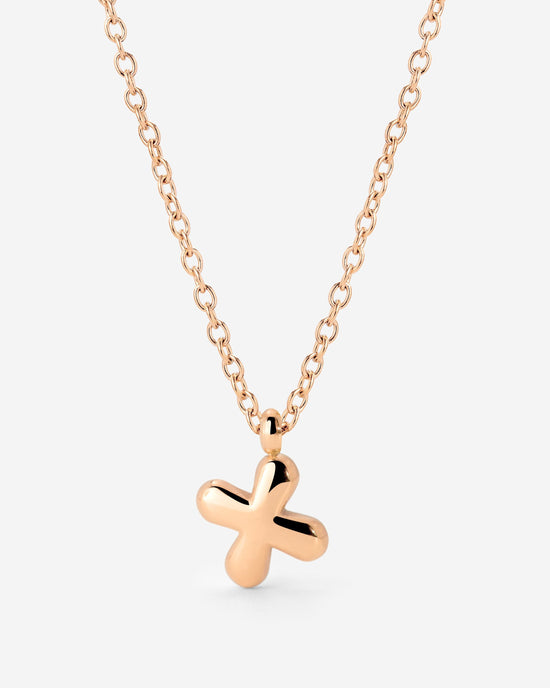 Bubble Letter Collana Oro Rosa