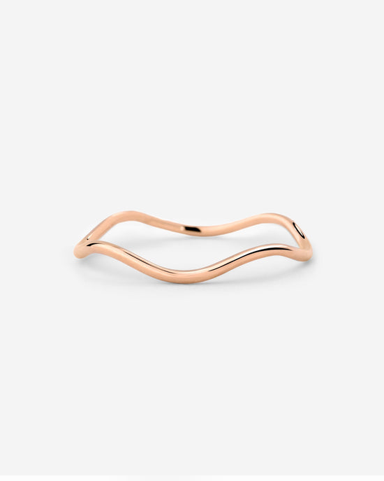 Slim Wave Anello Oro Rosa