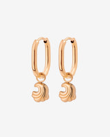 Curvy Wave Oval Hoop Set Baby Oro Rosa