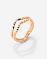 Double Wave Anello Oro Rosa