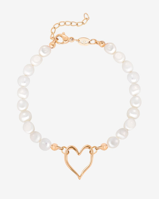 Melting Heart Pearl Bracciale Oro Rosa