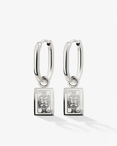 Like a Queen Oval Hoop Set Baby Argento