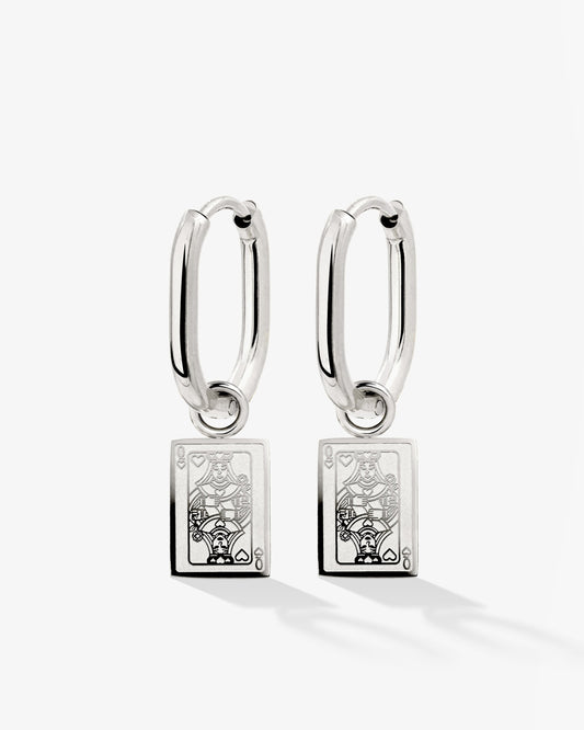 Like a Queen Oval Hoop Set Baby Argento